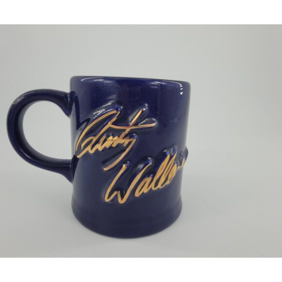 NASCAR Mug Rusty Wallace #2 Embossed Blue Gold Signature Coffee Tea Cup 12oz - Picture 3 of 10